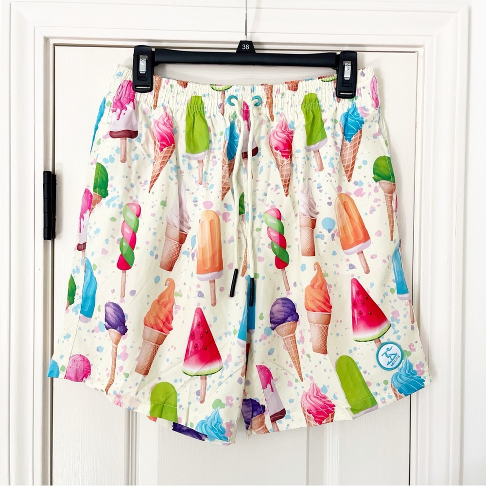 Men's Uzzi Ice Cream Print Swim Trunks medium